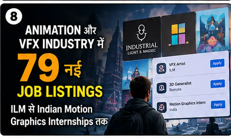 Animation और VFX Industry में 79 नई Job Listings: ILM से Indian Motion Graphics Internships तक