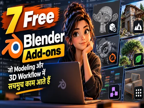7 Free Blender Add-ons जो Modeling और 3D Workflow में सचमुच काम आते हैं