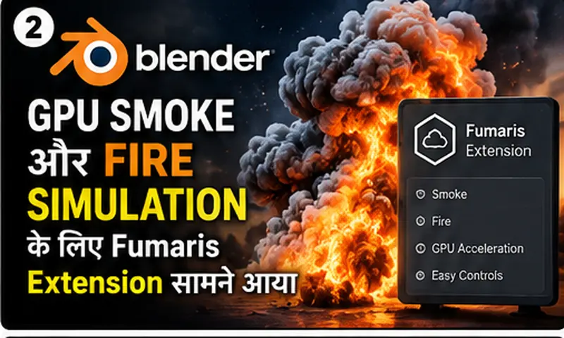 Blender में GPU Smoke और Fire Simulation के लिए Fumaris Extension सामने आया