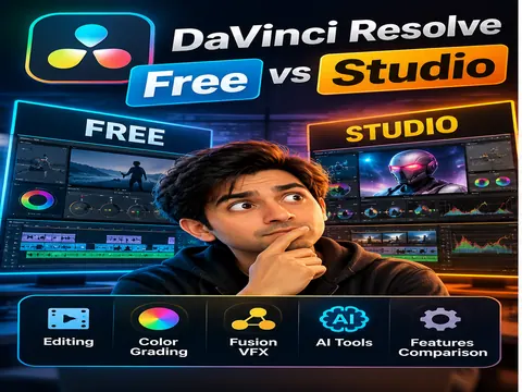 DaVinci Resolve Free vs Studio: Video Editing और VFX के लिए कौन-सा Version चुनें?